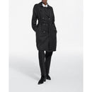 The Kooples - Trench Noir Tencel Élastique Dos - Femme