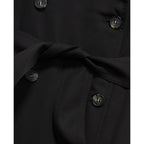 The Kooples - Trench Noir Tencel Élastique Dos - Femme