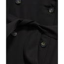 The Kooples - Trench Noir Tencel Élastique Dos - Femme