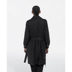 The Kooples - Trench Noir Tencel Élastique Dos - Femme
