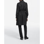 The Kooples - Trench Noir Tencel Élastique Dos - Femme