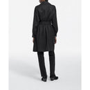 The Kooples - Trench Noir Tencel Élastique Dos - Femme