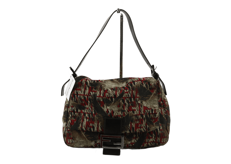Fendi Mamma Baguette Canvas motif Bird medium