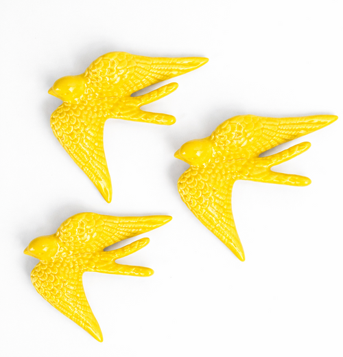 Set de 3 Grande Hirondelle - Jaune