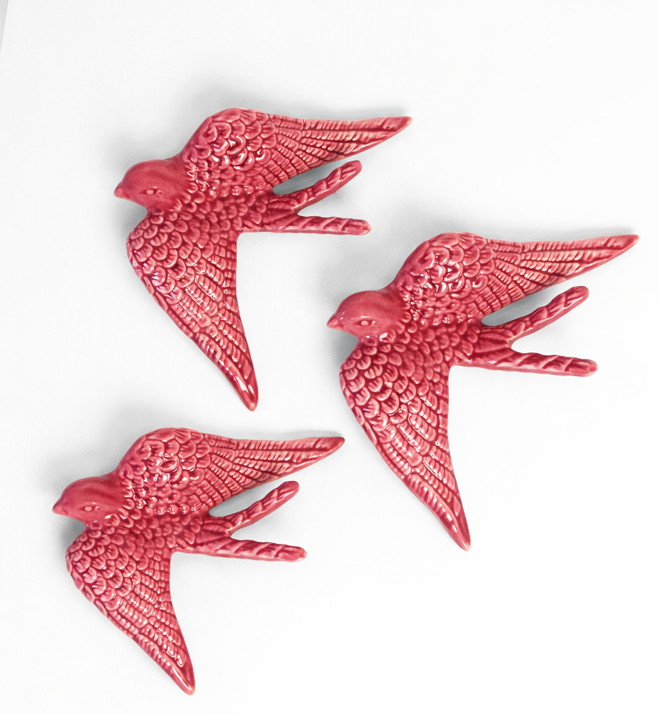 Set de 3 Golondrinas Grandes - Rosa