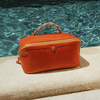 Trousse Charlotte Cuir Coquelicot