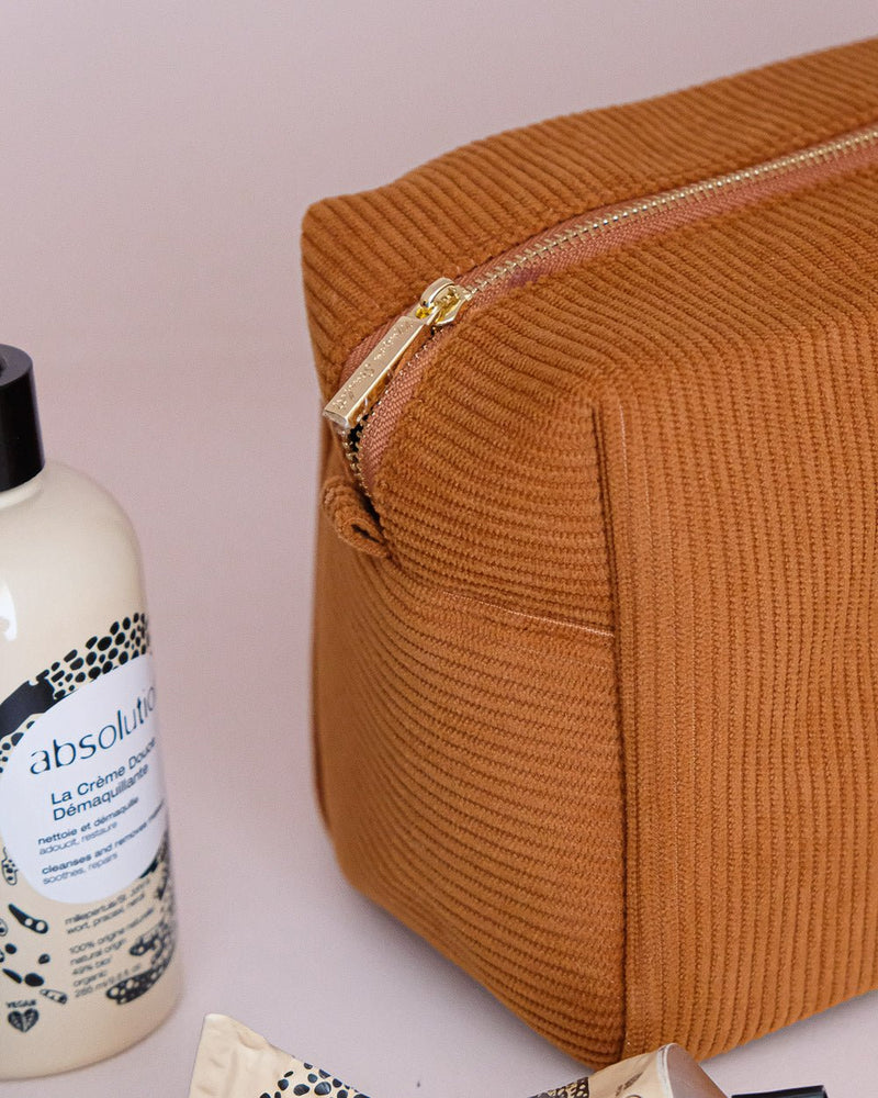 Trousse De Toilette Charlotte En Velours Côtelé