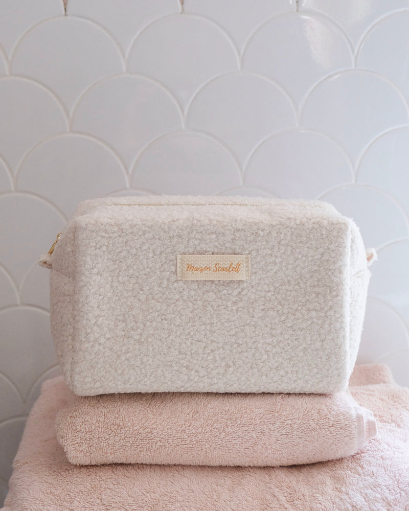 Trousse De Toilette Charlotte Moumoute - Grand Format - Blanc