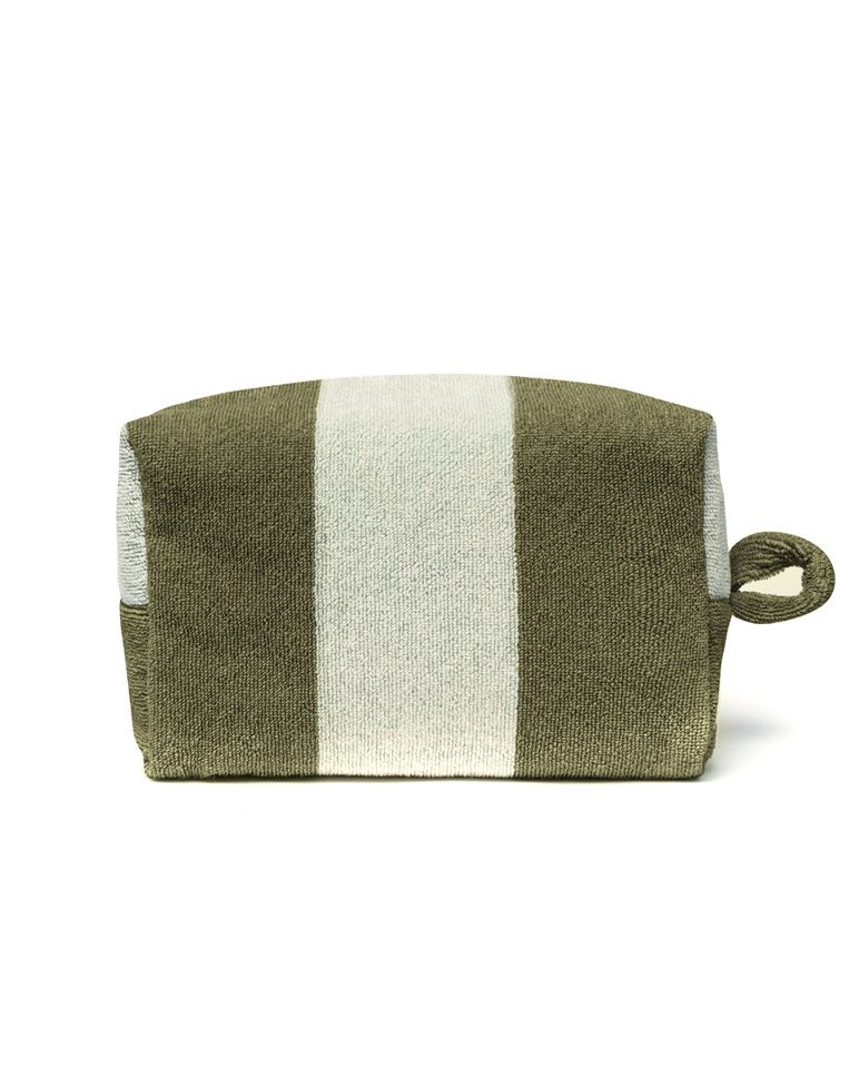 Neceser Rayas Riviera - Verde Oliva / Crema