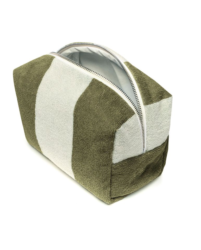 Neceser Rayas Riviera - Verde Oliva / Crema