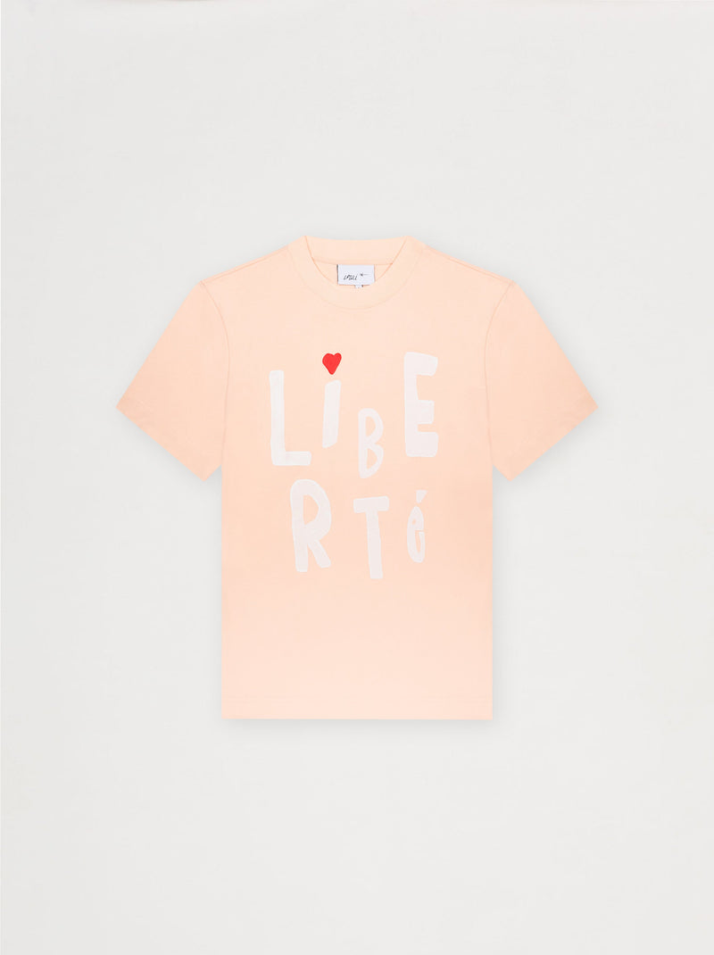 T-shirt unisexe COUP DE PINCEAU abricot