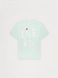 T-Shirt Unisexe Coup De Pinceau Vert D'Eau