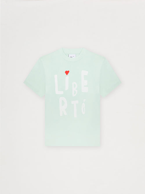 T-shirt unisexe COUP DE PINCEAU vert d'eau