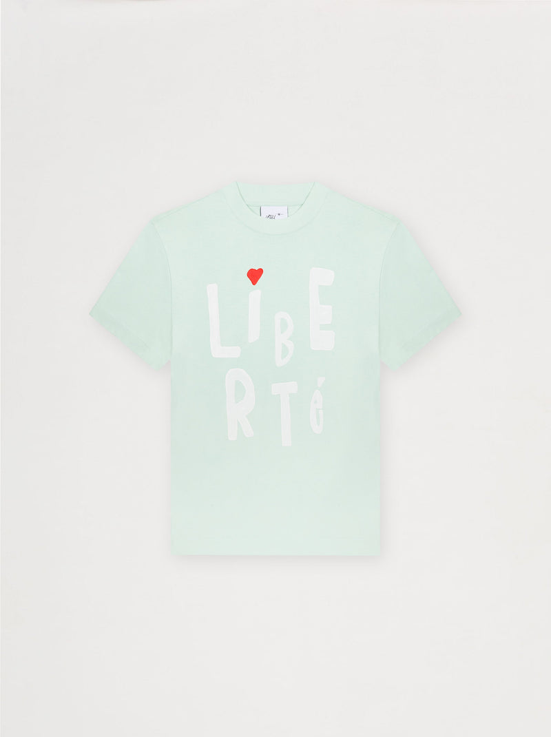 T-shirt unisexe COUP DE PINCEAU vert d'eau