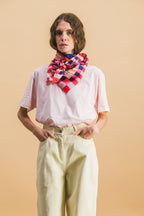 Tshirt Tartan À La Crème