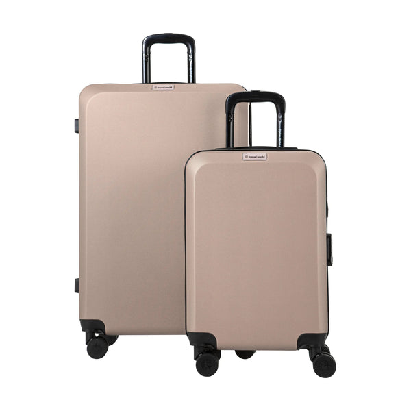 Set Med 2 Resväskor Travel World ACA - Champagne