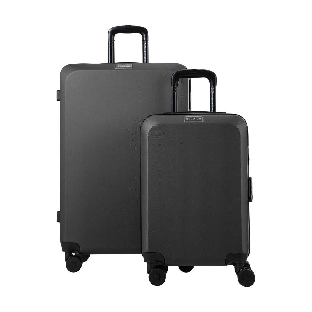 Set Di 2 Valigie Travel World Aca - Grigio Scuro
