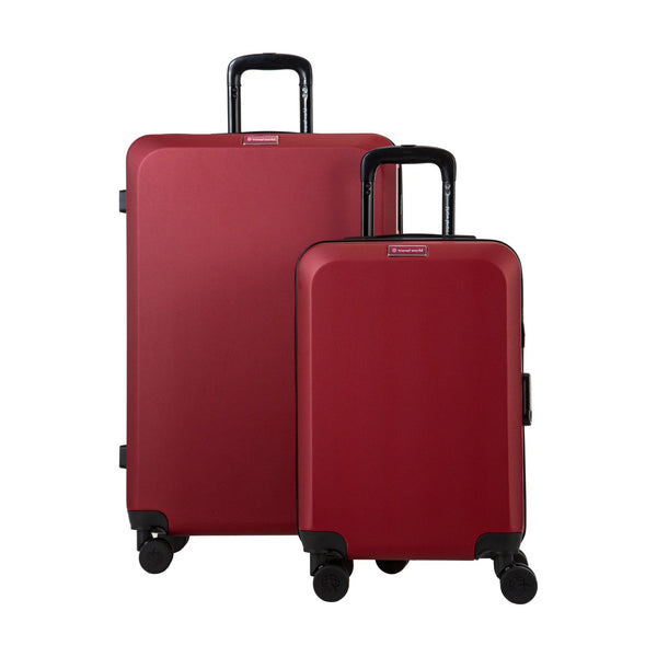 Set Med 2 Resväskor Travel World ACA - Mörkröd