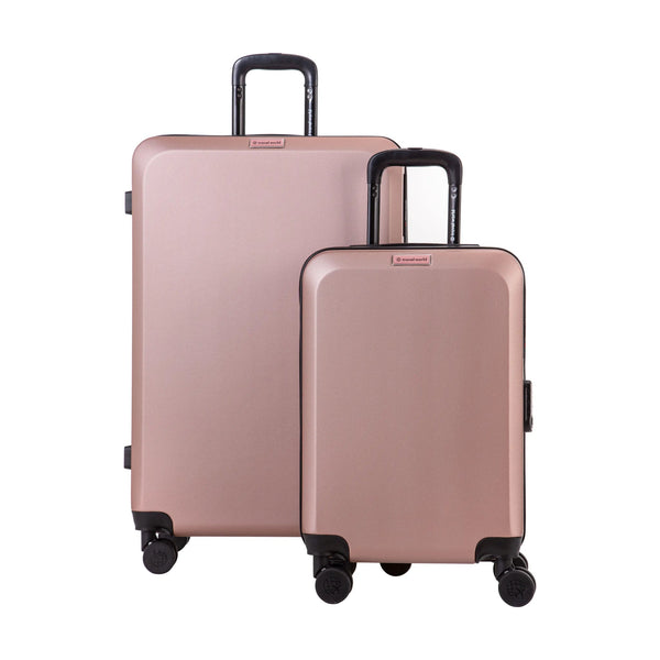Set Med 2 Resväskor Travel World ACA - Roséguld
