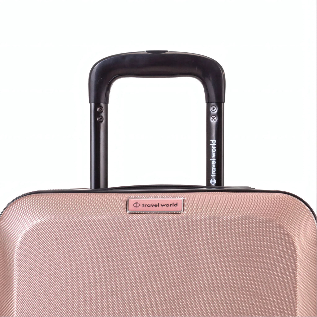 Set Di 2 Valigie Travel World Aca - Oro Rosa