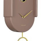 Tweet - Reloj De Pared - Metal Con Cuco - Marrón Arcilla