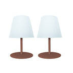 Twins - Lampe De Table Sans Fil - Acier - Terracotta