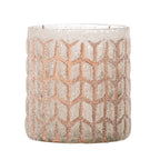 Esther - Set of 4 Candle Holders - Powder Pink - Recycled Glass