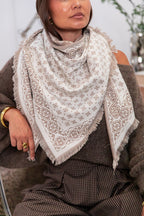 TYAM beige - Bufanda triangular reversible