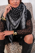 TYAM Black - Reversible Triangle Scarf