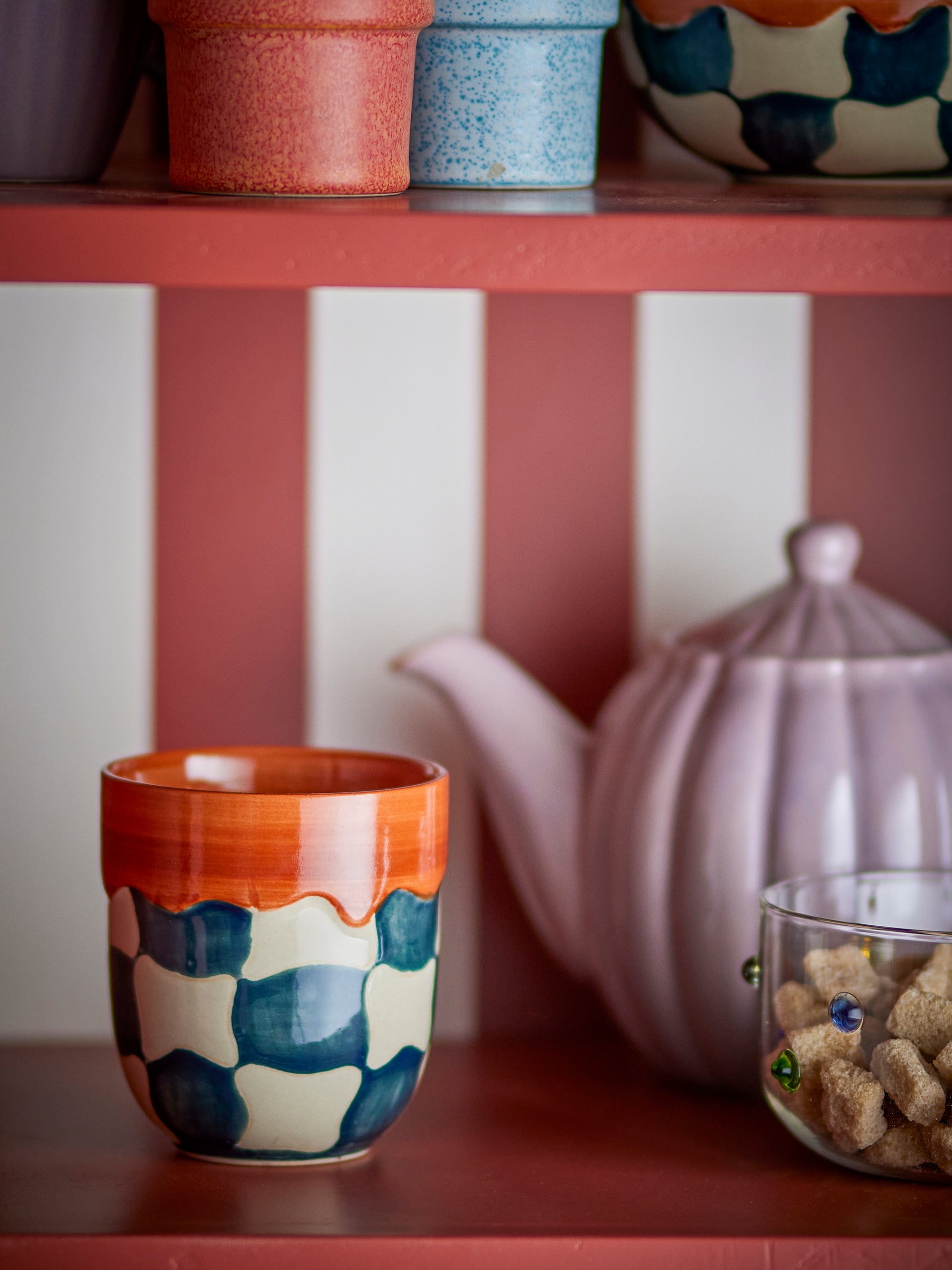 Check - Tasse - Multicolore - Grès