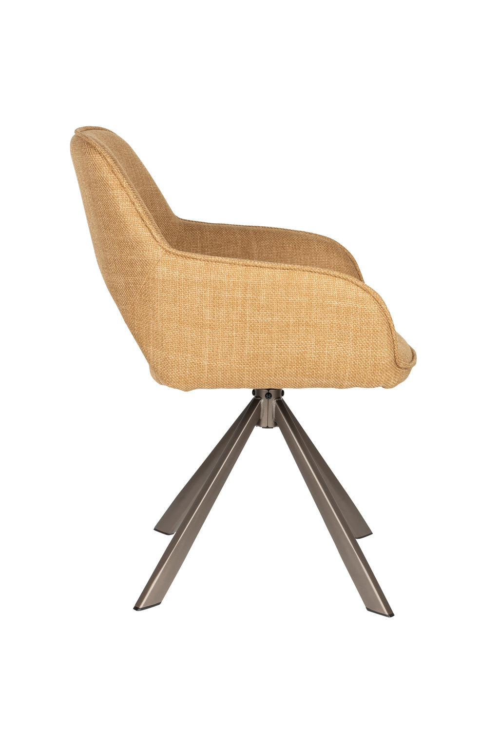 Toye - Dining Chair - Polyester - Ochre/Yellow