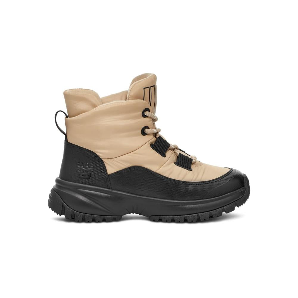 Puffer Lace Boots - Beige