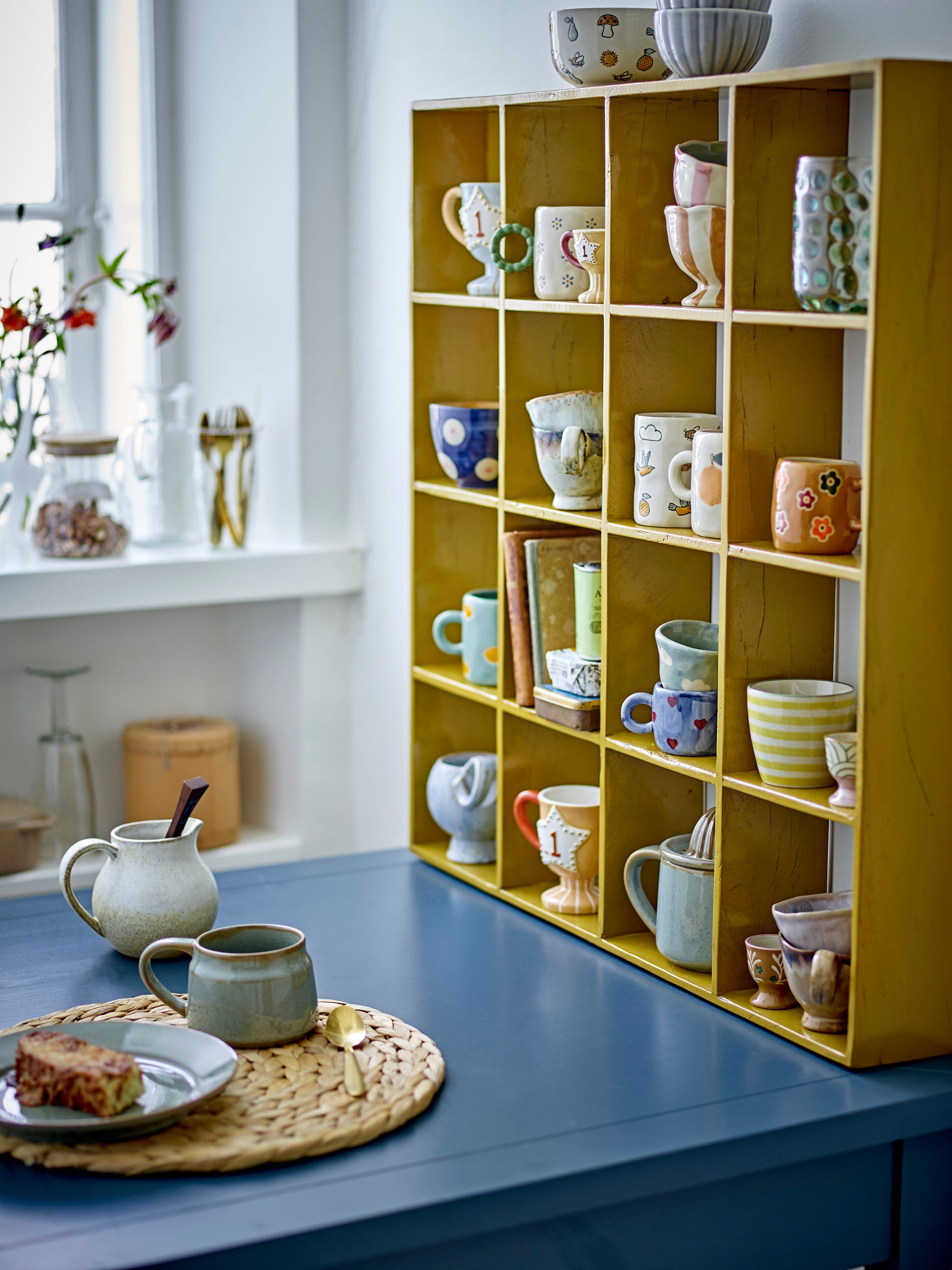 Bekka - Shelf - Yellow - Recycled Wood
