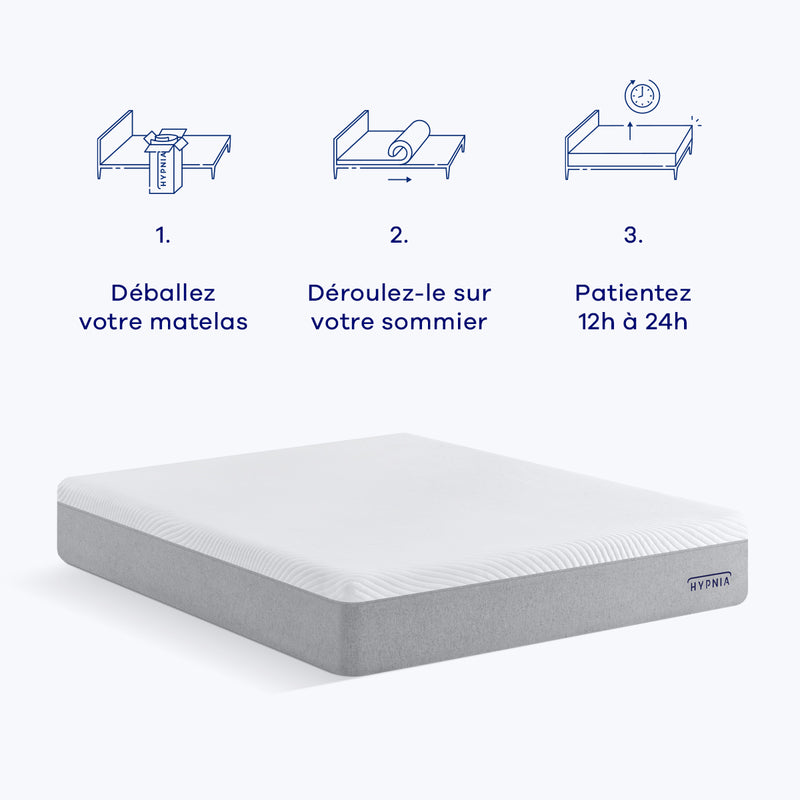 Pack - Matelas Hybride Ultime + Sommier Chêne + 2 Oreillers Ergonomiques