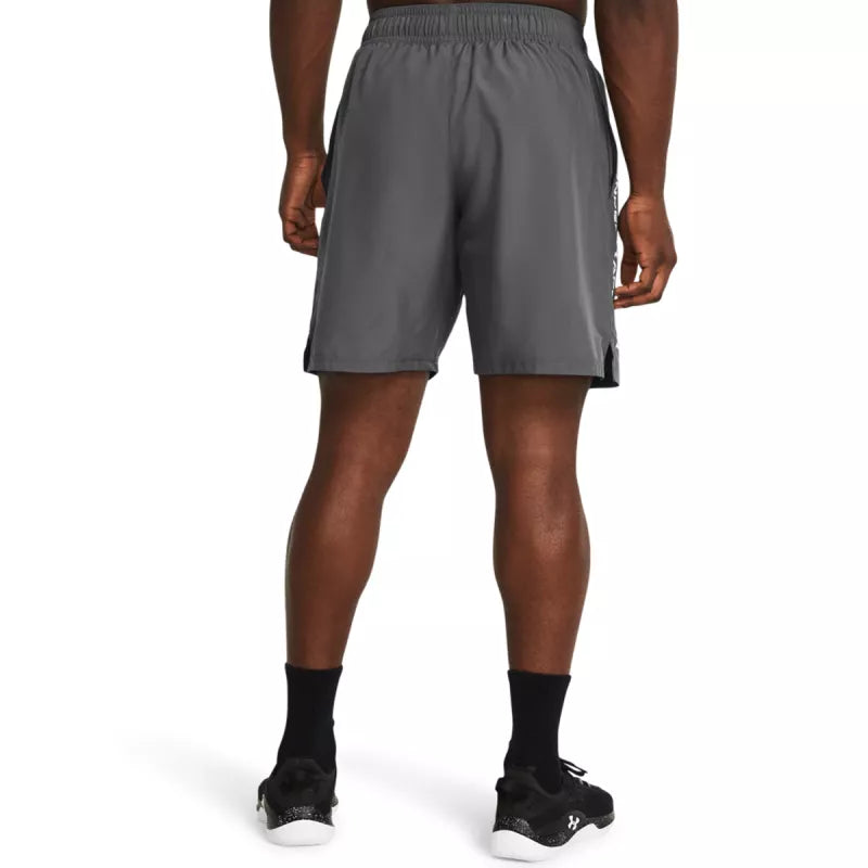 Tech Woven Wordmark Short - Gris Et Blanc - Homme