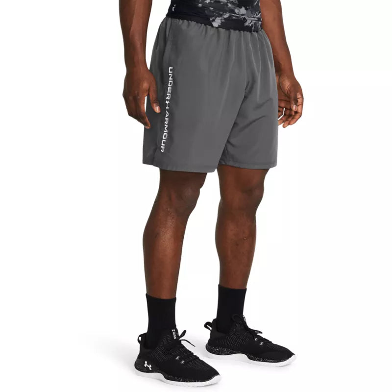 Tech Woven Wordmark Short - Gris Et Blanc - Homme