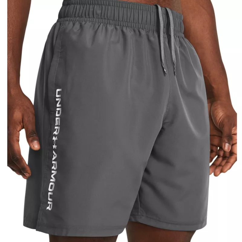 Tech Woven Wordmark Short - Gris Et Blanc - Homme