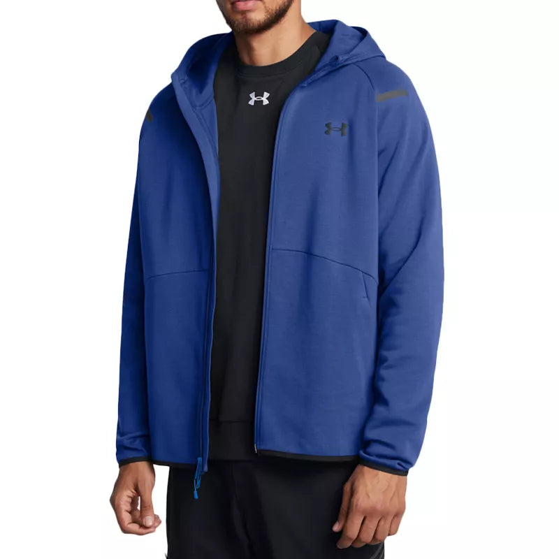 Unstoppable Fleece Full-Zip med huva – Blå – Herr
