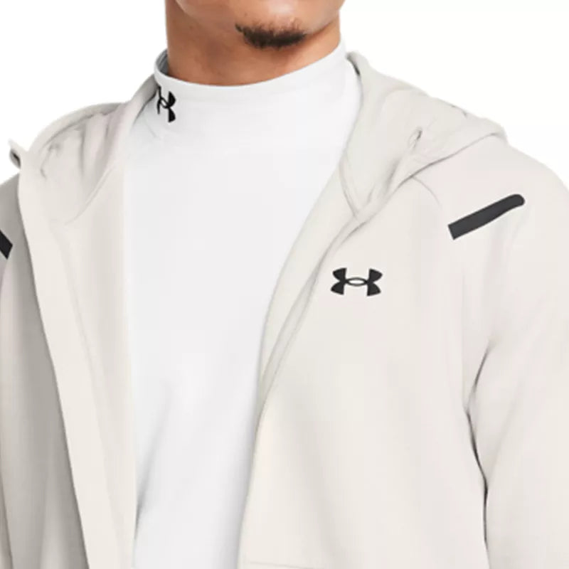Unstoppable Fleece Full-Zip Hooded - White - Men's