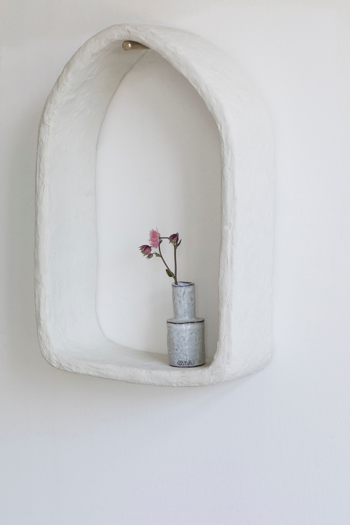 Earth Interior - Niche Murale - Papier Mâché - Blanc