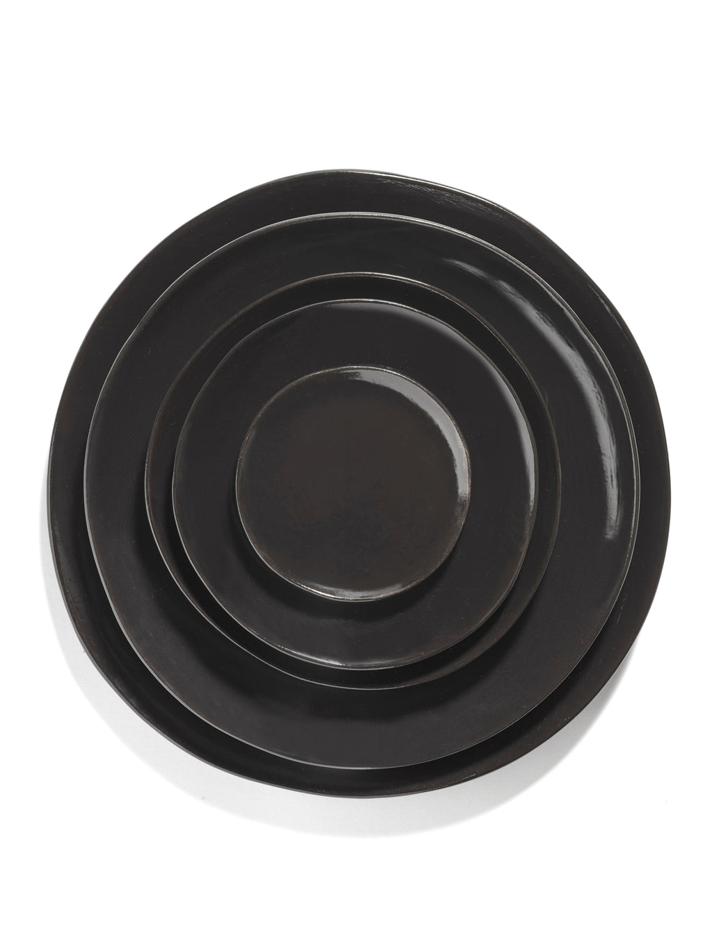 La Mère - Lot De 2 Assiettes À Pain - Grès - Ébène