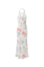 Backless Printed Dress – White
