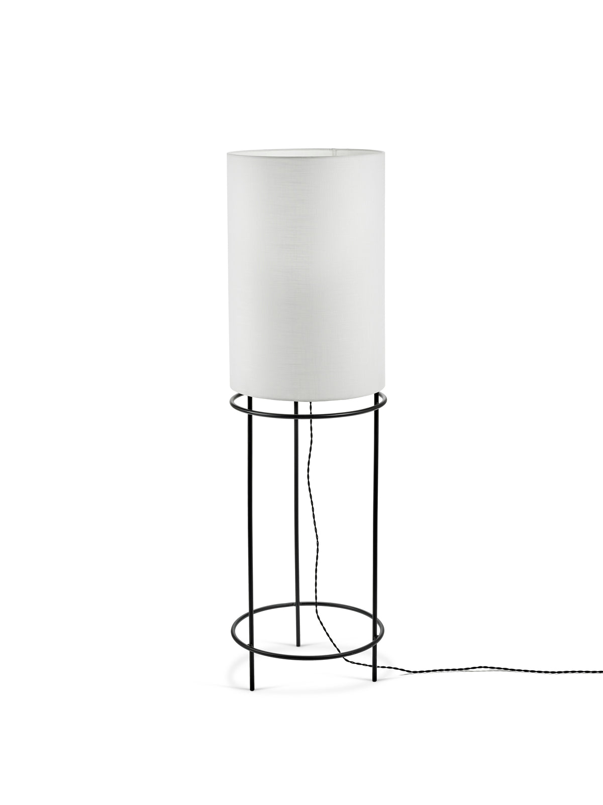 Bea Mombaers Cylinder - Lampadaire 04 - Acier - Noir Blanc