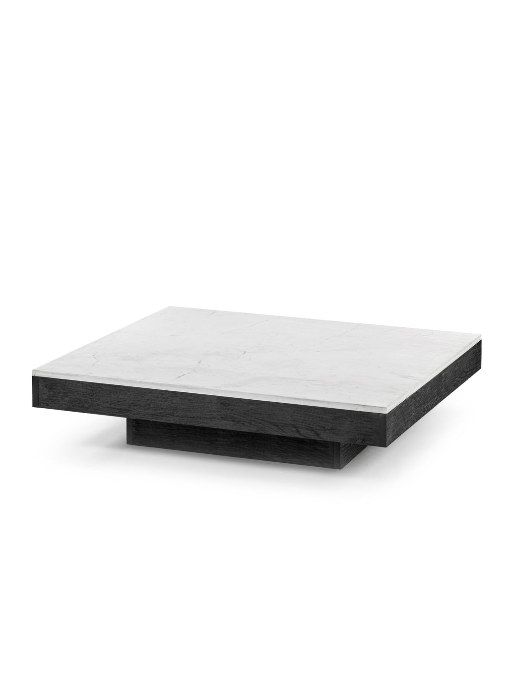 Rudolph - Table D'appoint - L - Chêne Et Marbre - Noir/Blanc