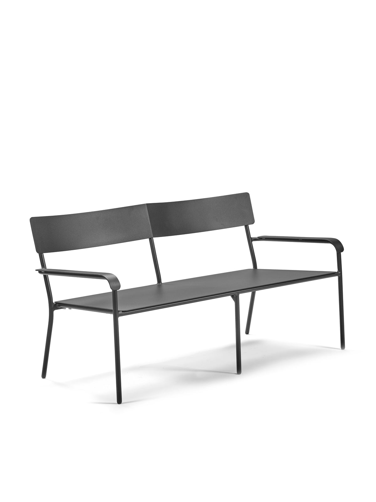 August - Canapé De Jardin - Aluminium - Noir
