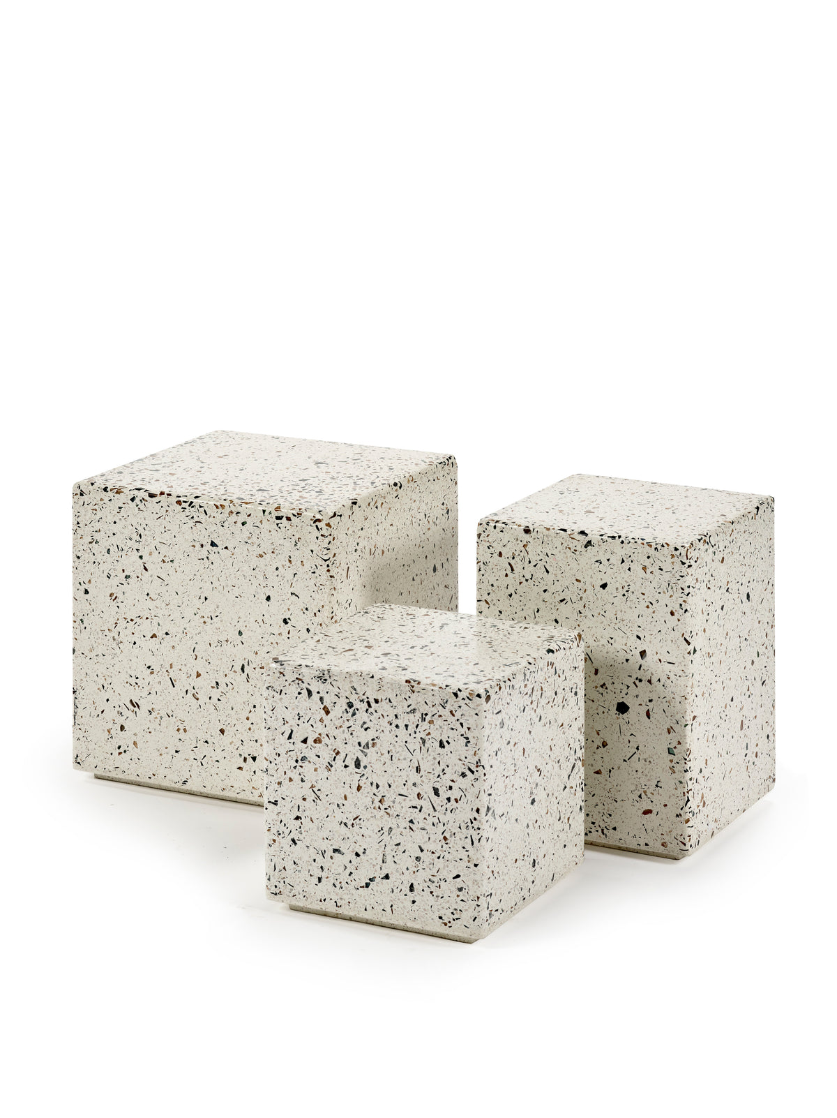 Pawn - Table D'appoint - L - Terrazzo - Blanc
