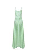 Robe En Satin Jacquard – Bambou Vert