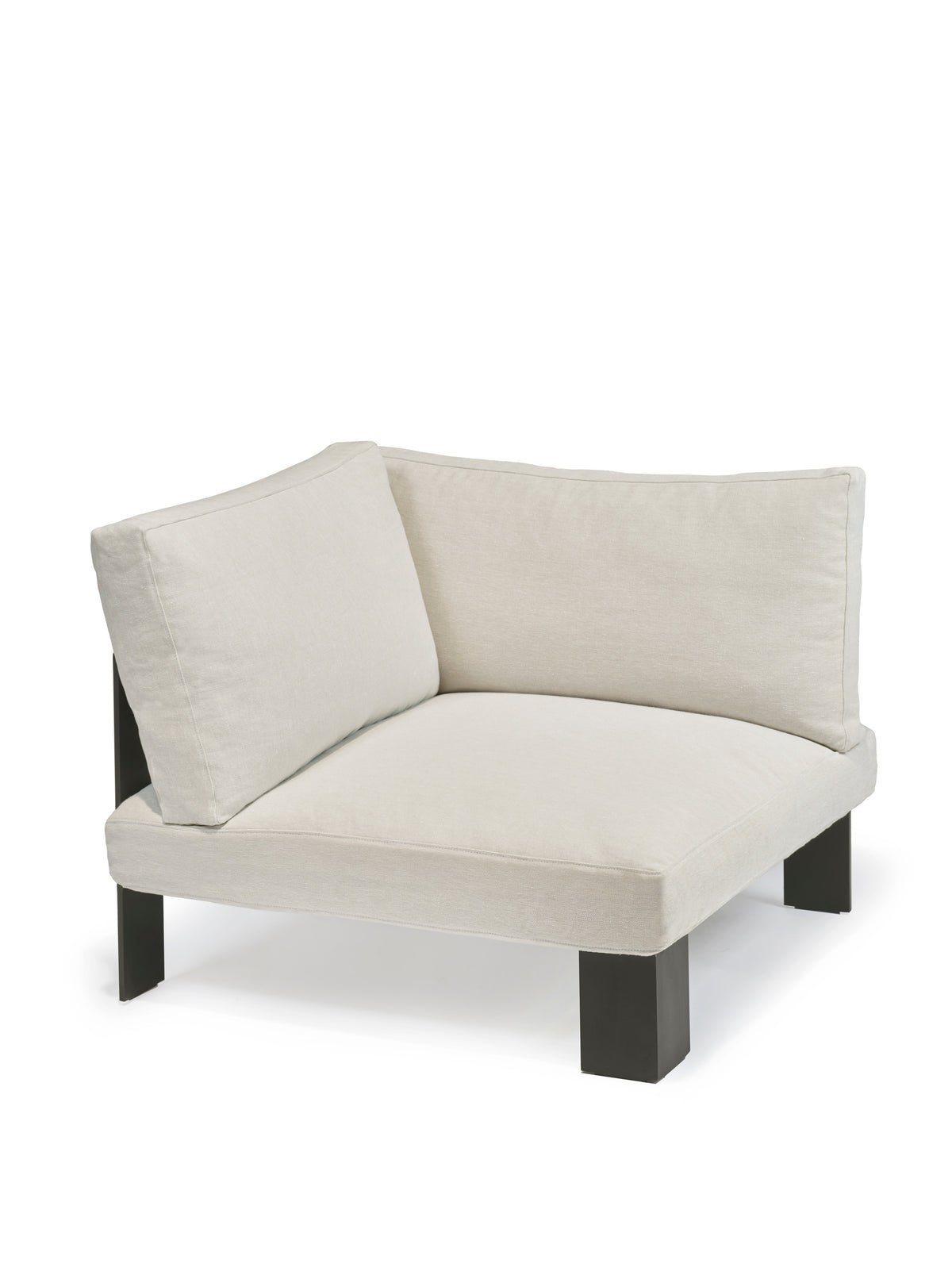 Bea Mombaers - Banc Siège D'angle + Coussin D'intérieur - Aluminium Et Tissu D'ameublement - Ivoire
