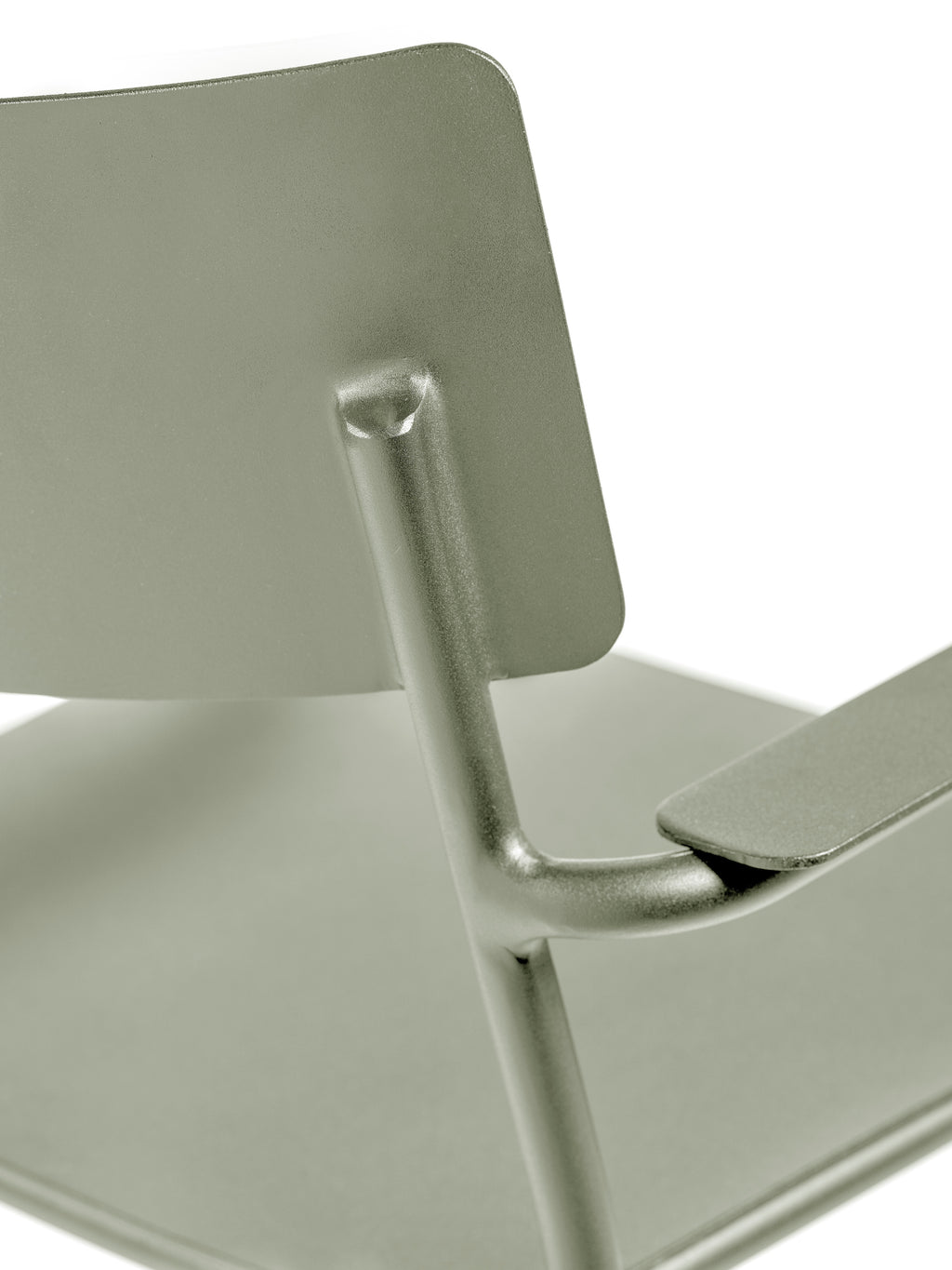 August - Chaise À Accoudoirs - Aluminium - Vert