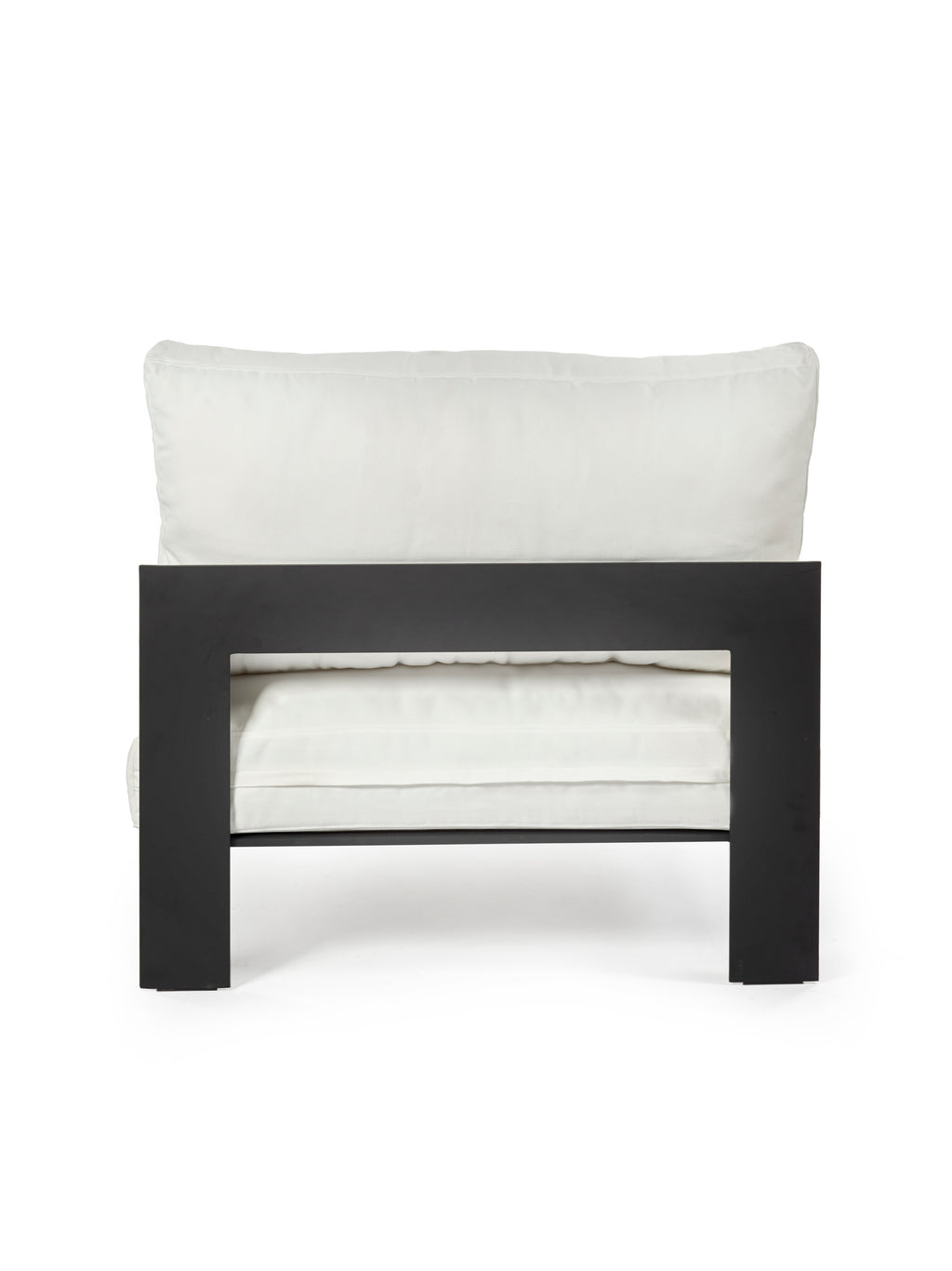 Bea Mombaers - Banc 1 Place + Coussin D'extérieur - Aluminium Et Tissu D'ameublement - Blanc